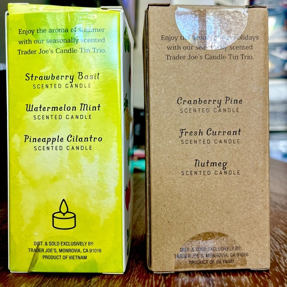 NIB Trader Joe’s Trio Candle Sets (2 different sets) in tins - Picture 4 of 8